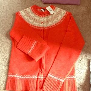 JCrew Fairisle button down cardigan sweater